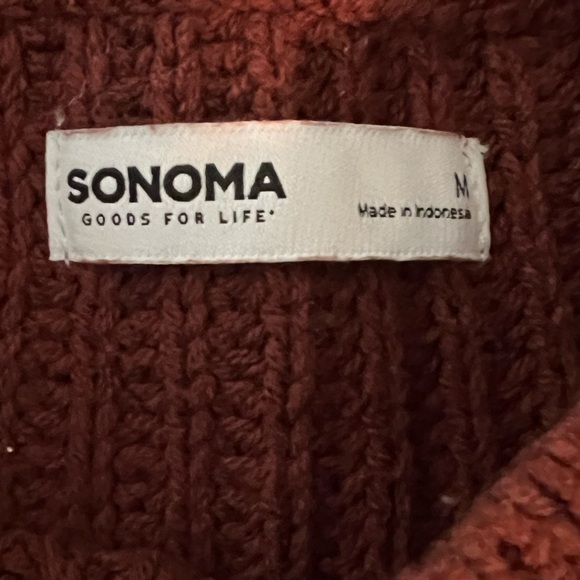 Women’s Sonoma maroon medium knit Sweater - Picture 6 of 6
